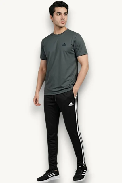 Premium Sports Tracksuit Set – Black & Olive